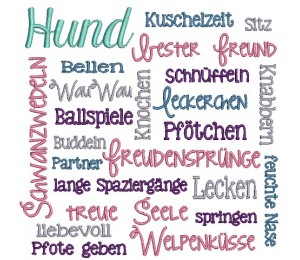 Stickdatei - Mosaik Hund